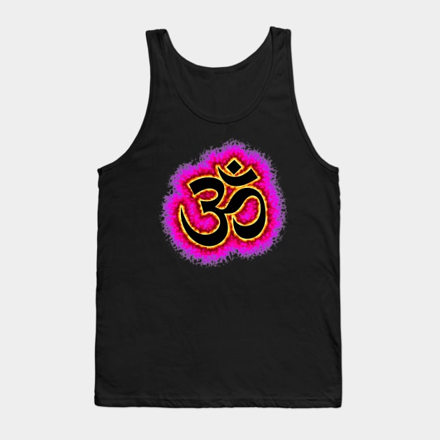 pink Om fire symbol Tank Top by DrewskiDesignz